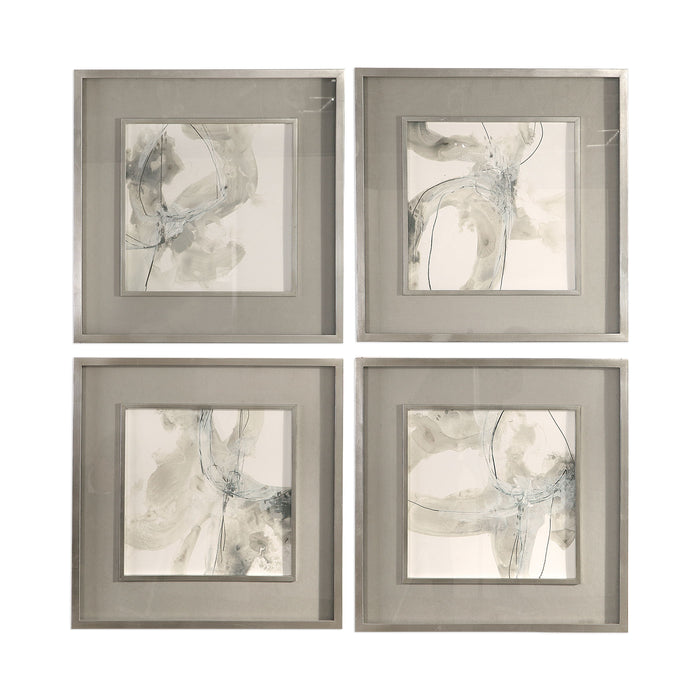 Divination - Abstract Art (Set of 4) - Beige