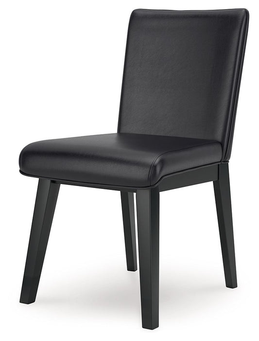 Jettaya - Black - Dining Upholstered Side Chair (Set of 2)