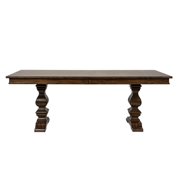 Armand - Trestle Table - Dark Brown