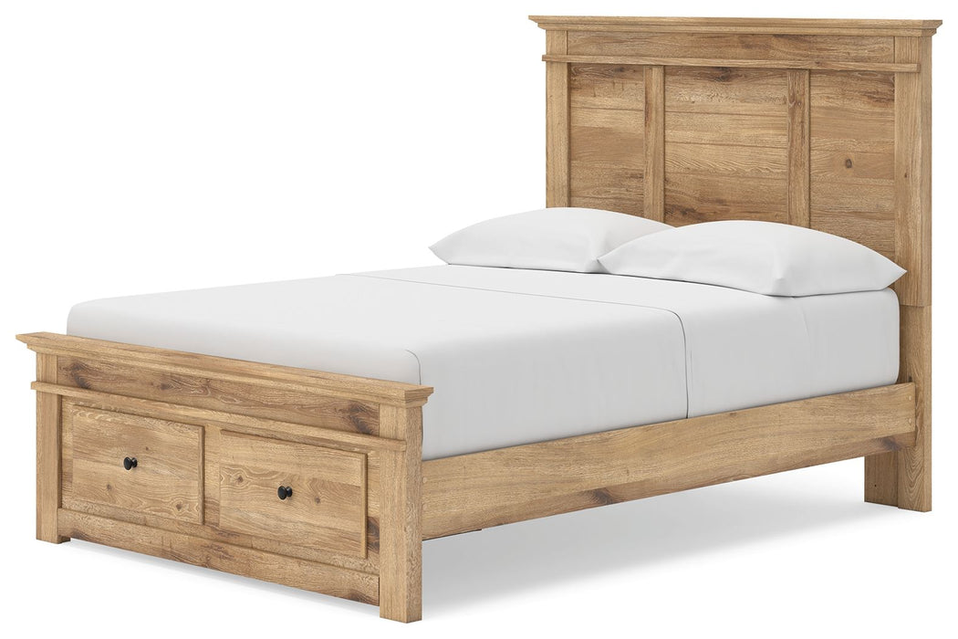 Makidern - Panel Storage Bed With Storage Footboard