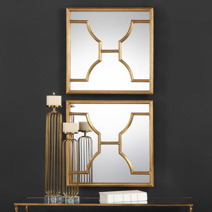 Misa - Square Mirrors (Set of 2) - Gold