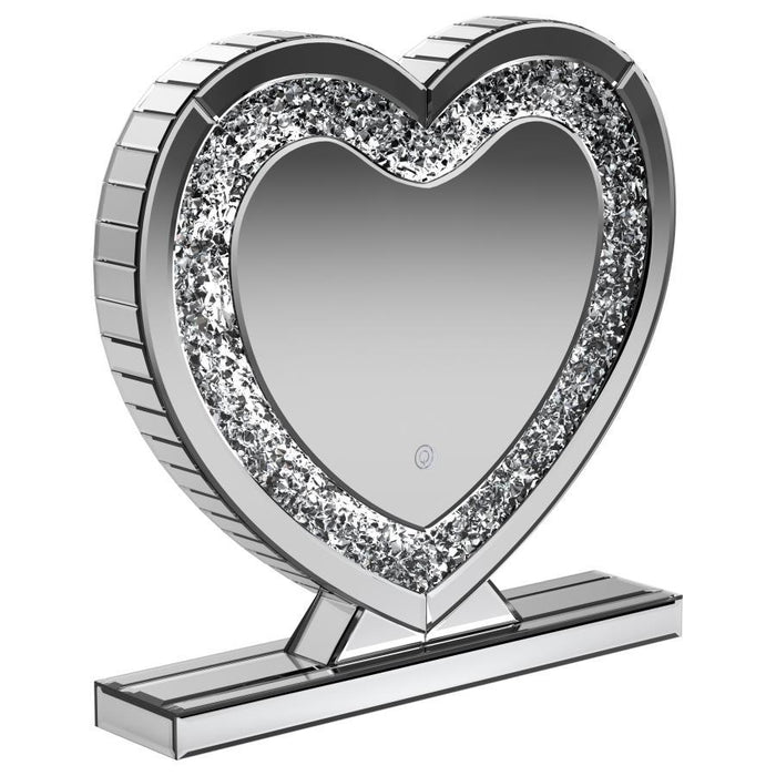 Euston - Heart Shape Table - Mirror Silver