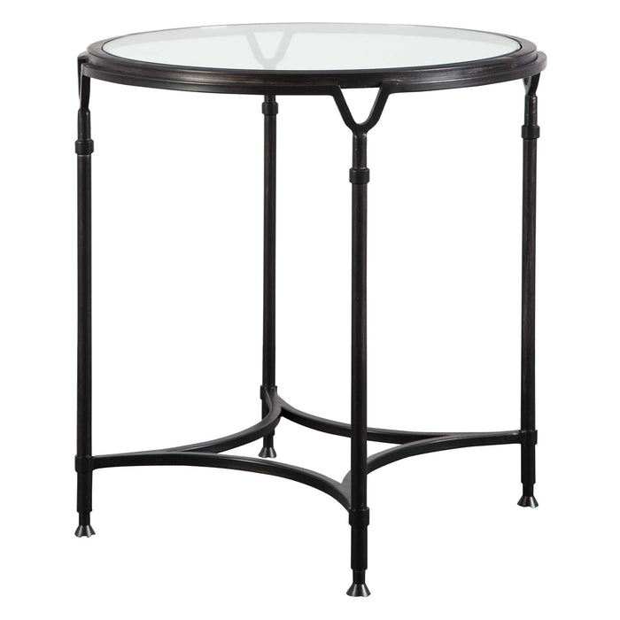 Samson - Glass Side Table - Black
