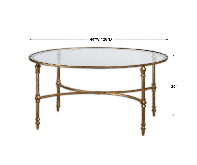 Vitya - Glass Coffee Table - Gold