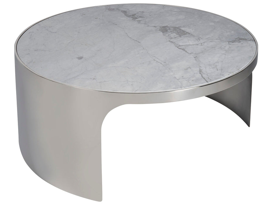 New Modern - Revolve Large Nesting Table - Pearl Silver