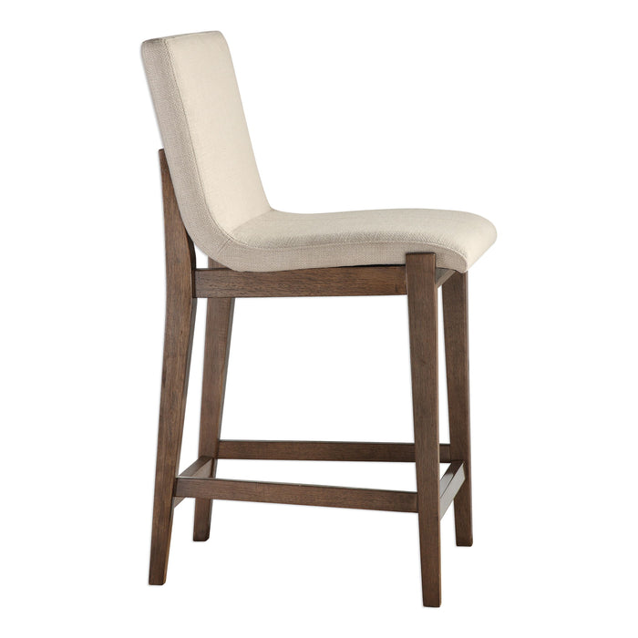 Klemens - Linen Counter Stool - White