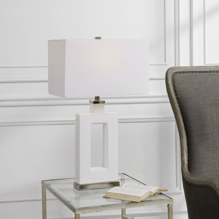 Entry - Modern Table Lamp - White