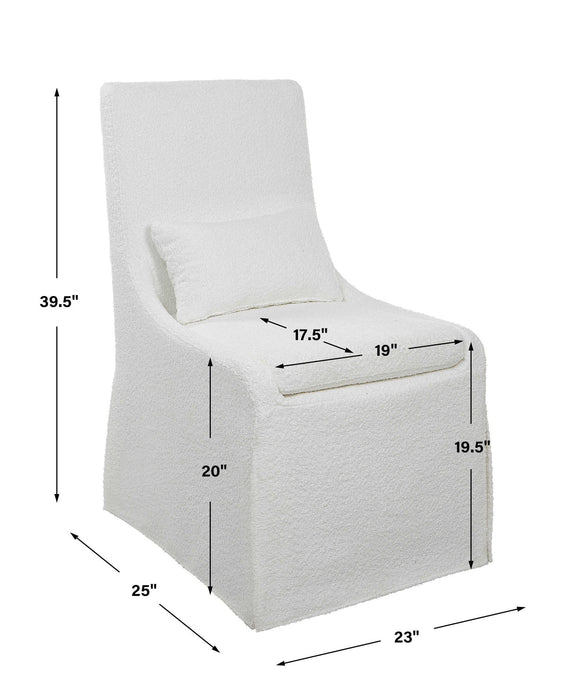Coley - Armless Chair - White