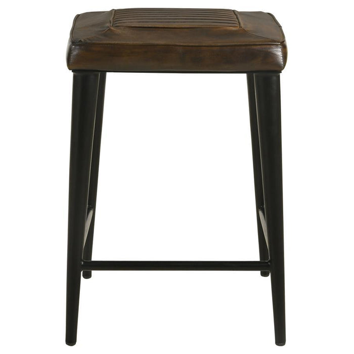 Alvaro - Leather Upholstered Stool (Set of 2)