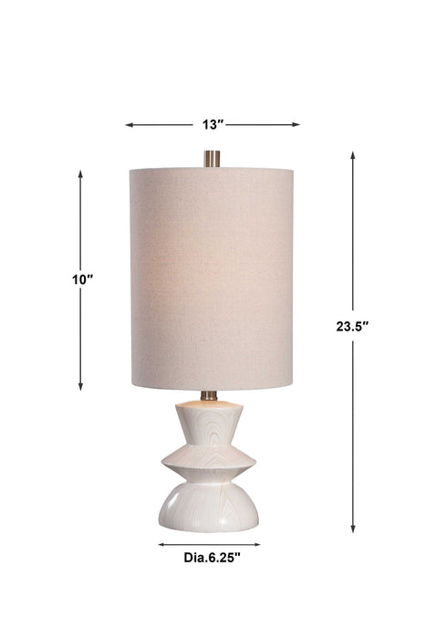 Stevens - Bleached Wood Buffet Lamp - White