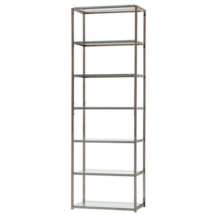 Kate - 6-Shelf Bookcase - Black Nickel