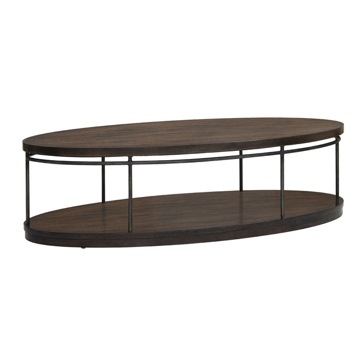 Pulaski Accents - Dark Wood Industrial Cocktail Table - Brown