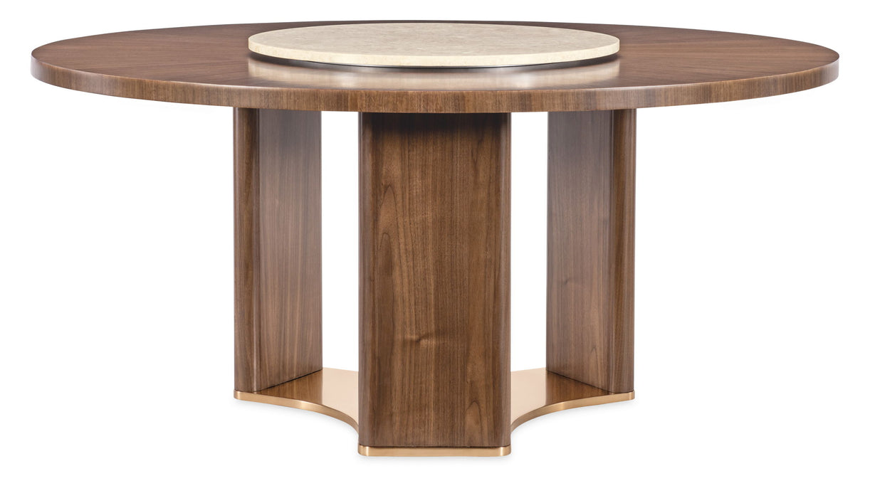 Eleana - Round Dining Table - Medium Wood