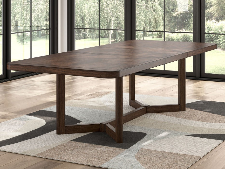 Dilenno - Rectangular Dining Room Extension Table - Dark Brown