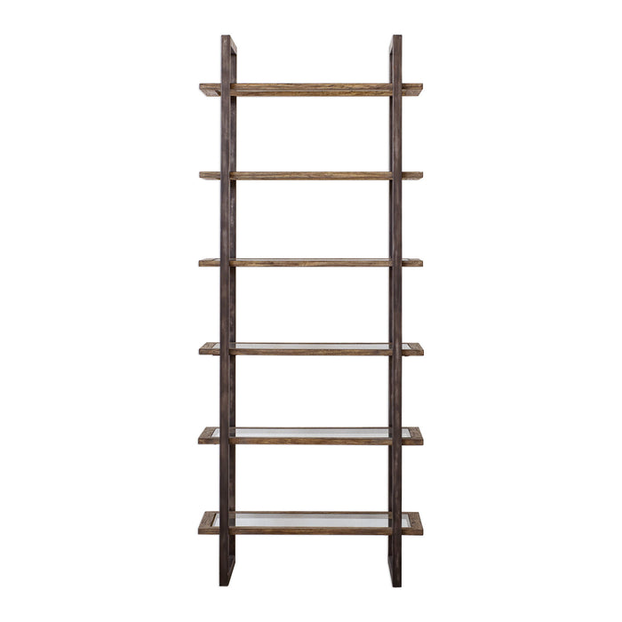 Olwyn - Industrial Etagere - Dark Brown