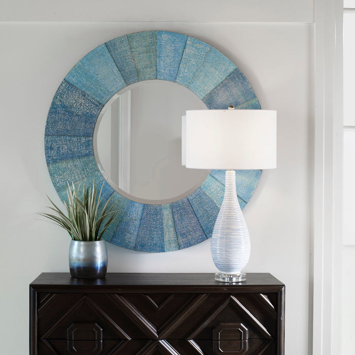 Isle - Round Mirror - Aqua