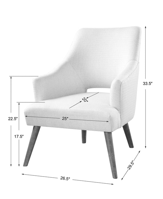 Dree - Retro Accent Chair - White