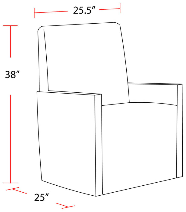 Pure Modern Dining - Upholstered Caster Chair - Himalaya Granite