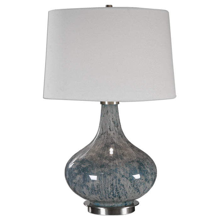 Celinda - Glass Lamp - Blue Gray