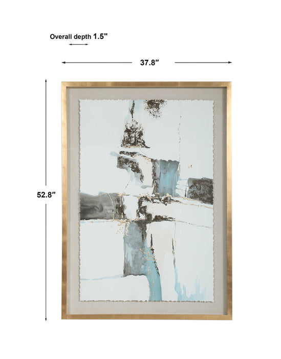 Crosswalk - Abstract Art - Gold