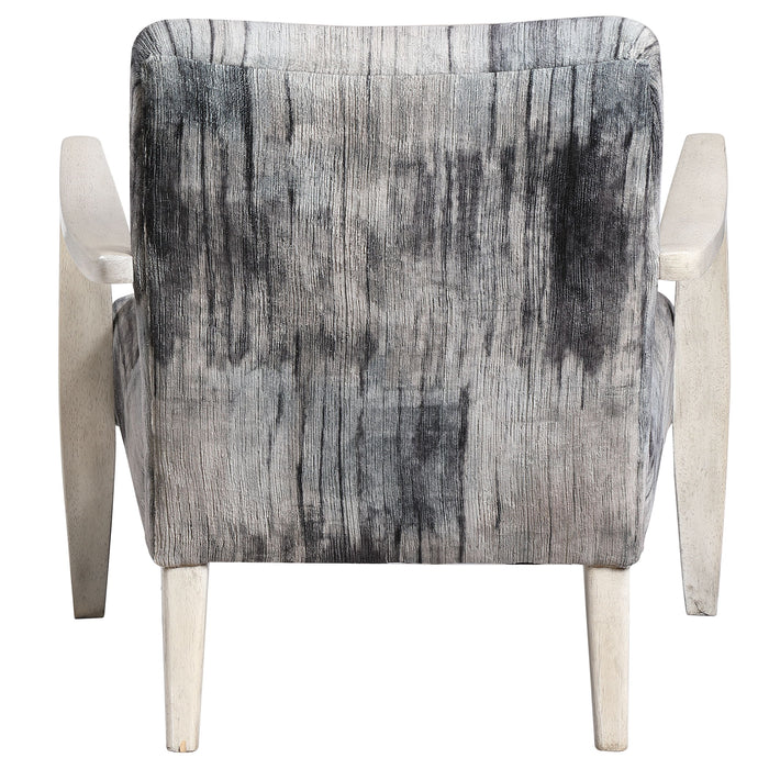 Watercolor - Chenille Accent Chair - Gray