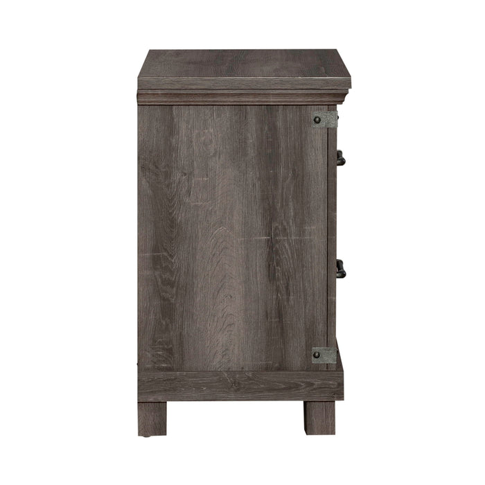 Lakeside Haven - Nightstand With Charging Station - Dark Brown