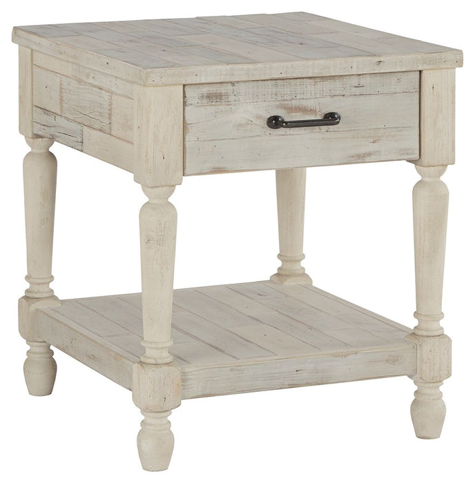 Shawnalore - Whitewash - Rectangular End Table