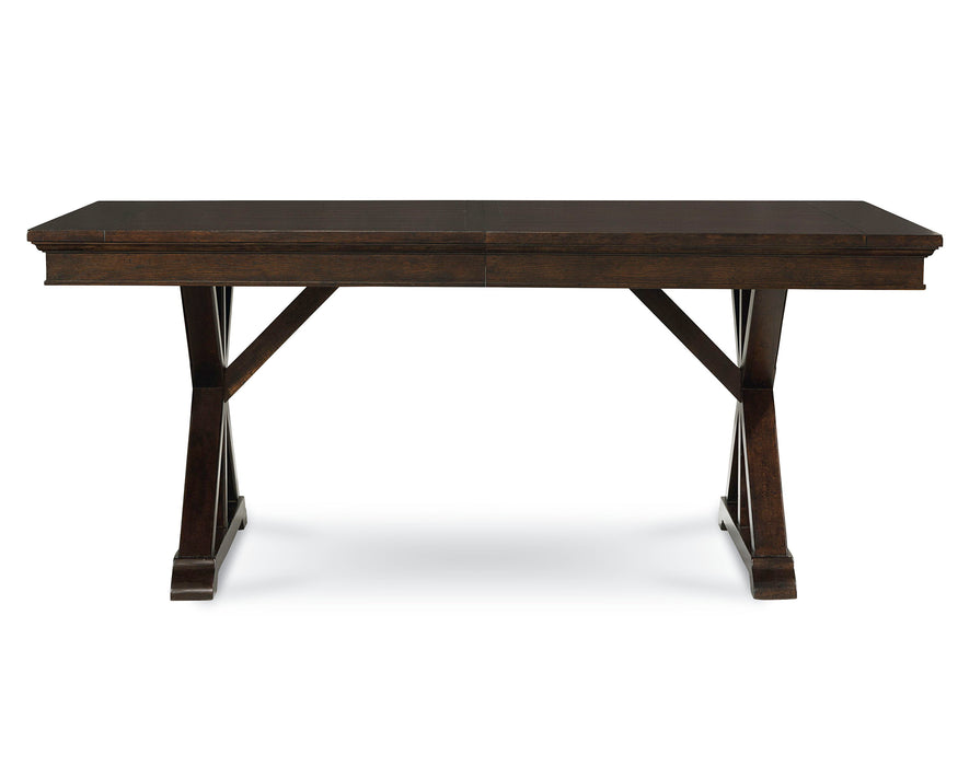 Thatcher - Complete Trestle Table - Dark Brown