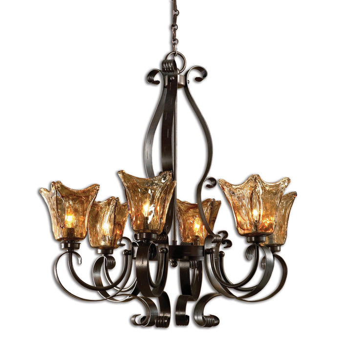 Vetraio - 6 Light Chandelier - Oil Rubbed Bronze