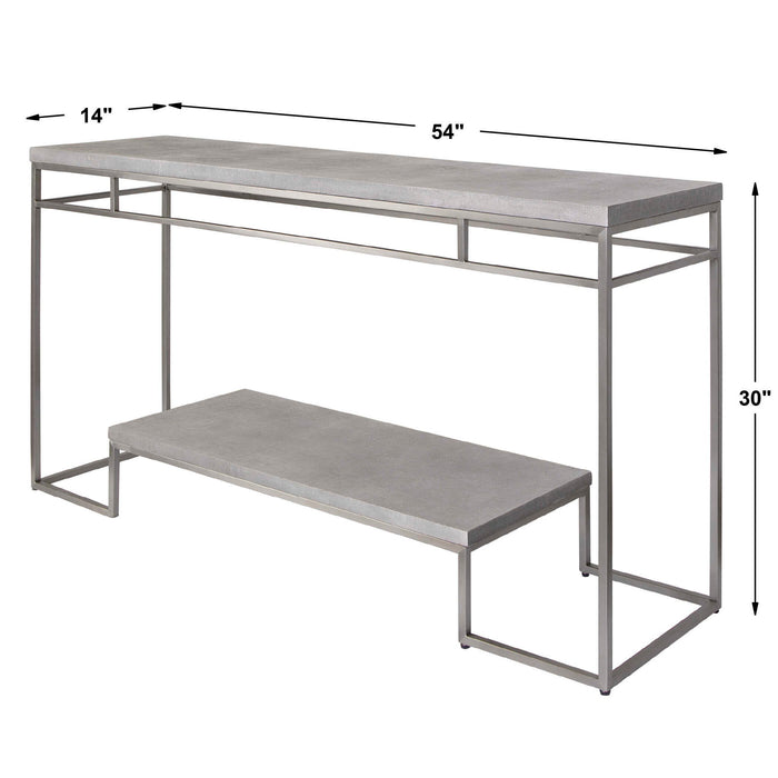 Clea - Console Table - Pearl Silver