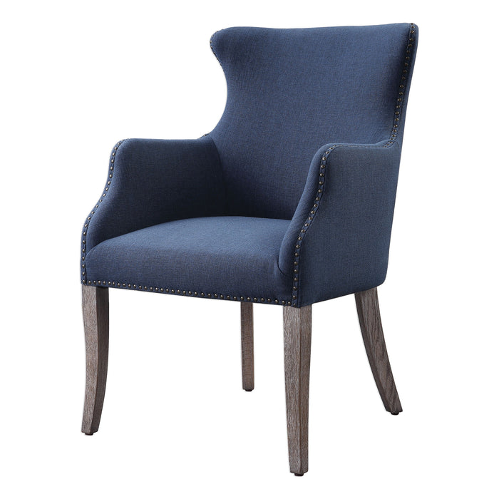 Yareena - Wing Chair - Blue