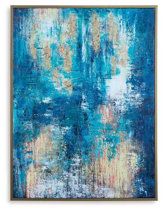 Scarlite - Teal / Gold Finish - Wall Art