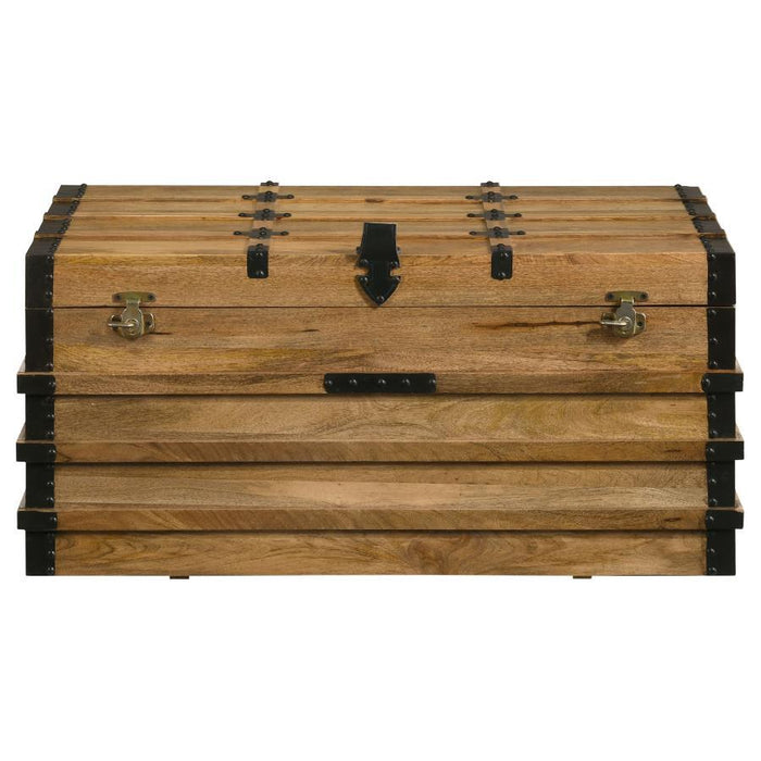 Simmons - Rectangular Storage Trunk - Natural And Black