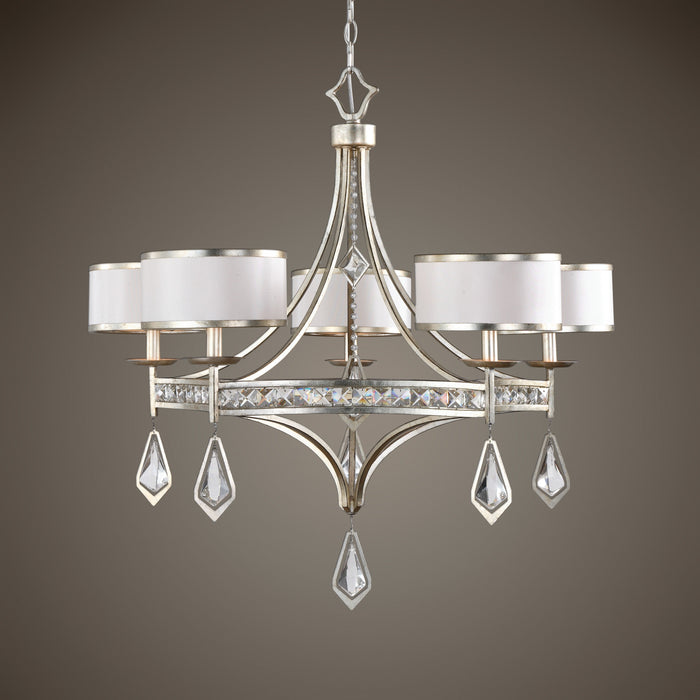 Tamworth - 5 Light Chandelier - Silver Champagne