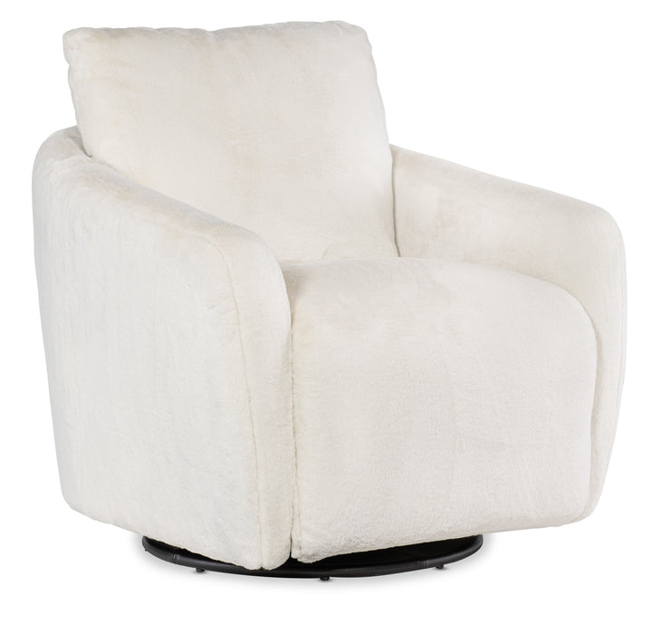 CC - Bonnie Swivel Chair With Power Footrest - White