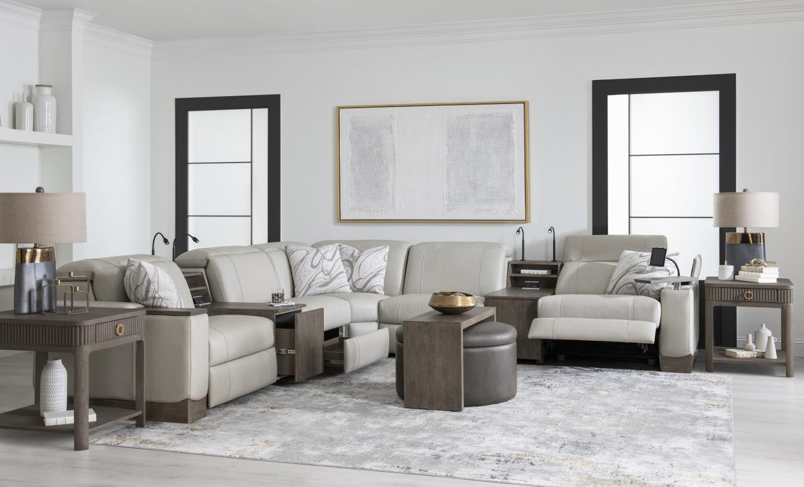 Luna Ravello - Armless Chair - Silver / Miramar Mink