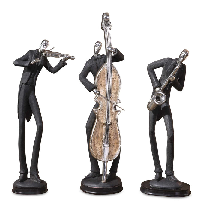 Musicians - Decorative Figurines (Set of 3) - Black