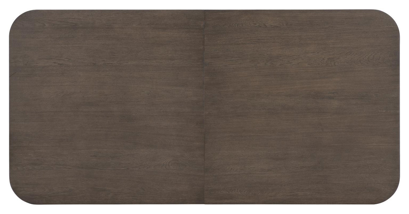 Lancia - Complete Double Pedestal Dining Table - Charred Oak