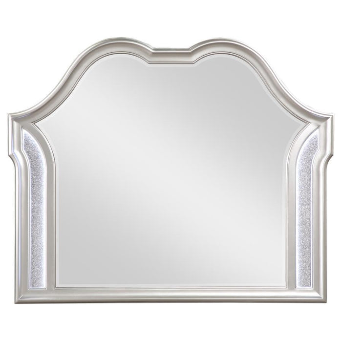 Evangeline - Camel Top Dresser Mirror Silver Oak