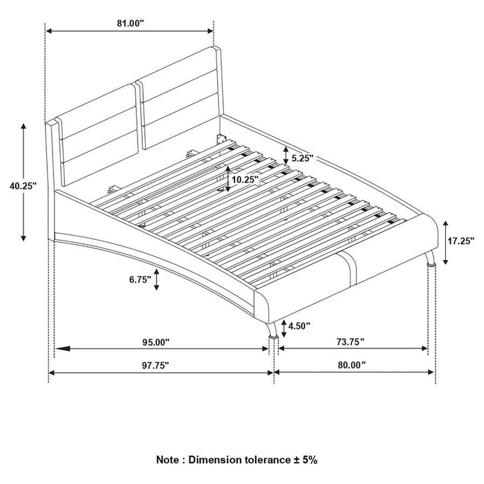 Jeremaine - Upholstered Sleigh Bed