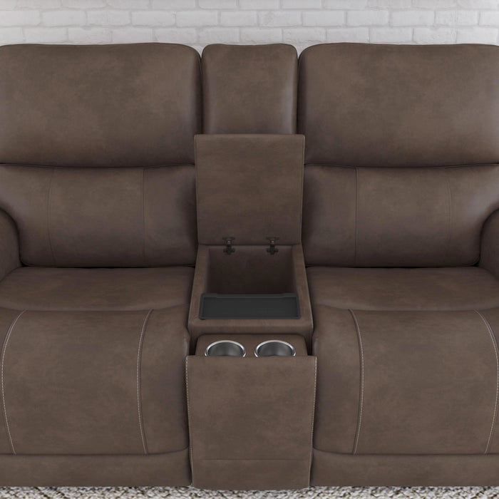 Carter - Power Reclining Loveseat With Console & Power Headrests & Lumbar - Cappuccino