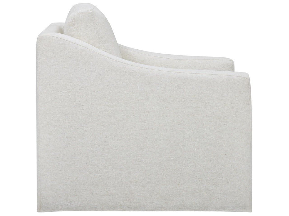 Augustine - Slipcover Swivel Glider - White
