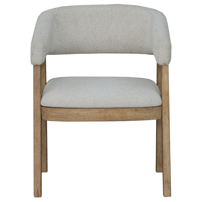 Escape - Dining Barrel Dining Chair (Set of 2) - Glazed Natural Oak / Mirage Mist