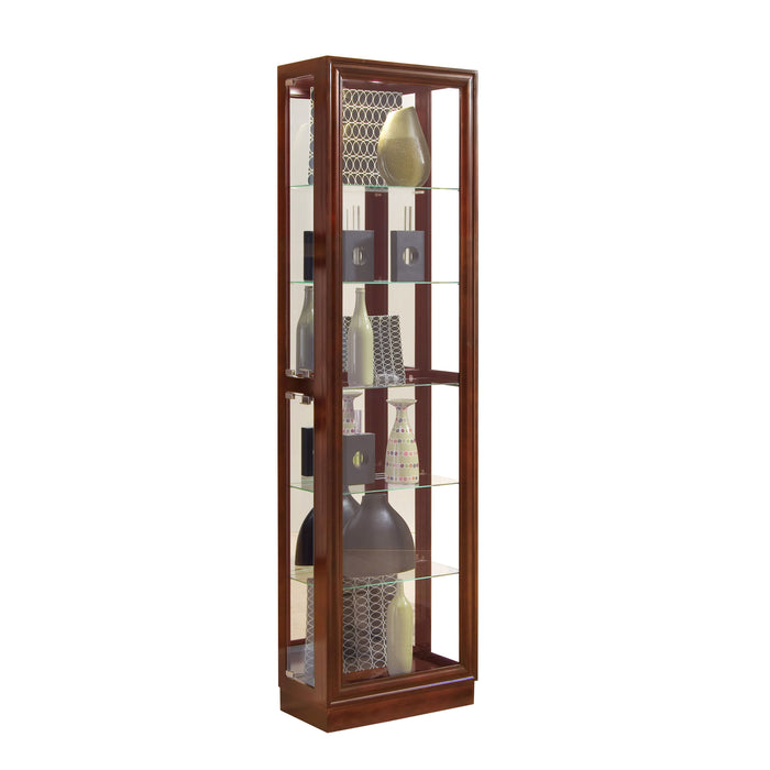 PFC Curios - Tall Traditional 5 Shelf Curio Cabinet - Cherry Brown