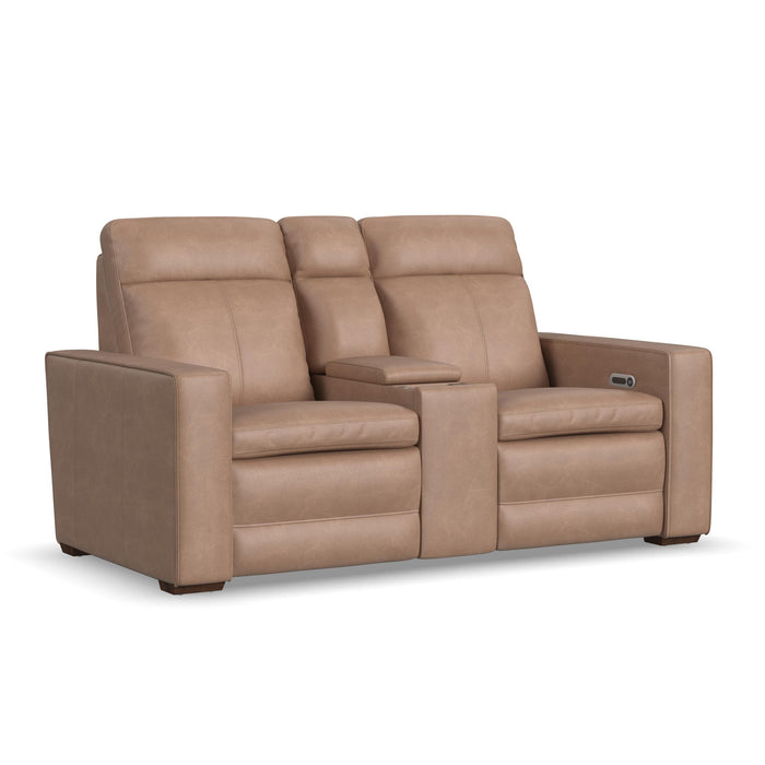 Dutch - Power Reclining Loveseat With Console, Power Headrest & Lumbar