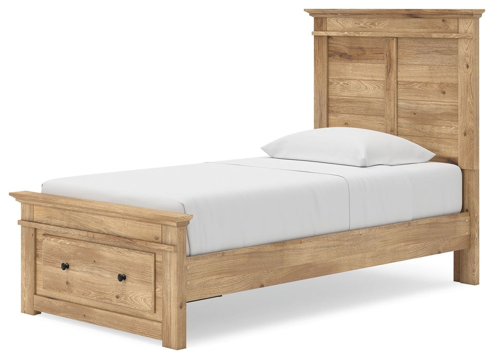 Makidern - Panel Storage Bed With Storage Footboard