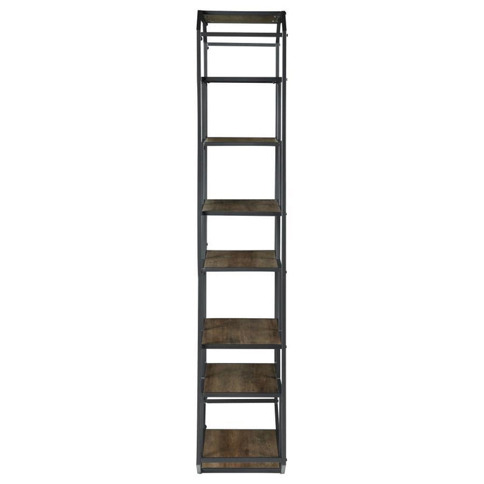 Leland - 6-Shelf Bookshelf - Rustic Brown