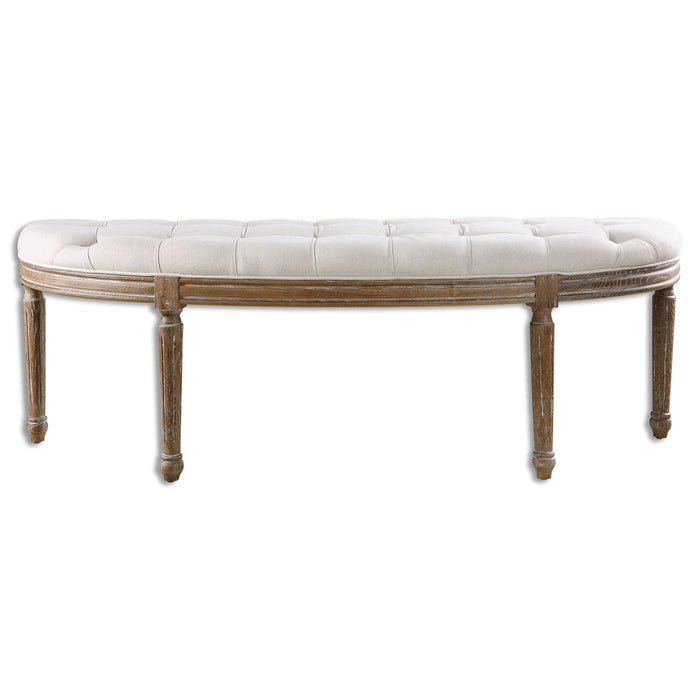 Leggett - Tufted Bench - White