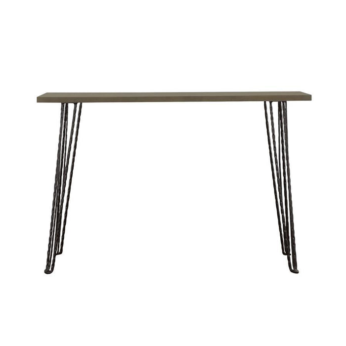 Neville - Rectangular Wood Top Entryway Console Table - Gray