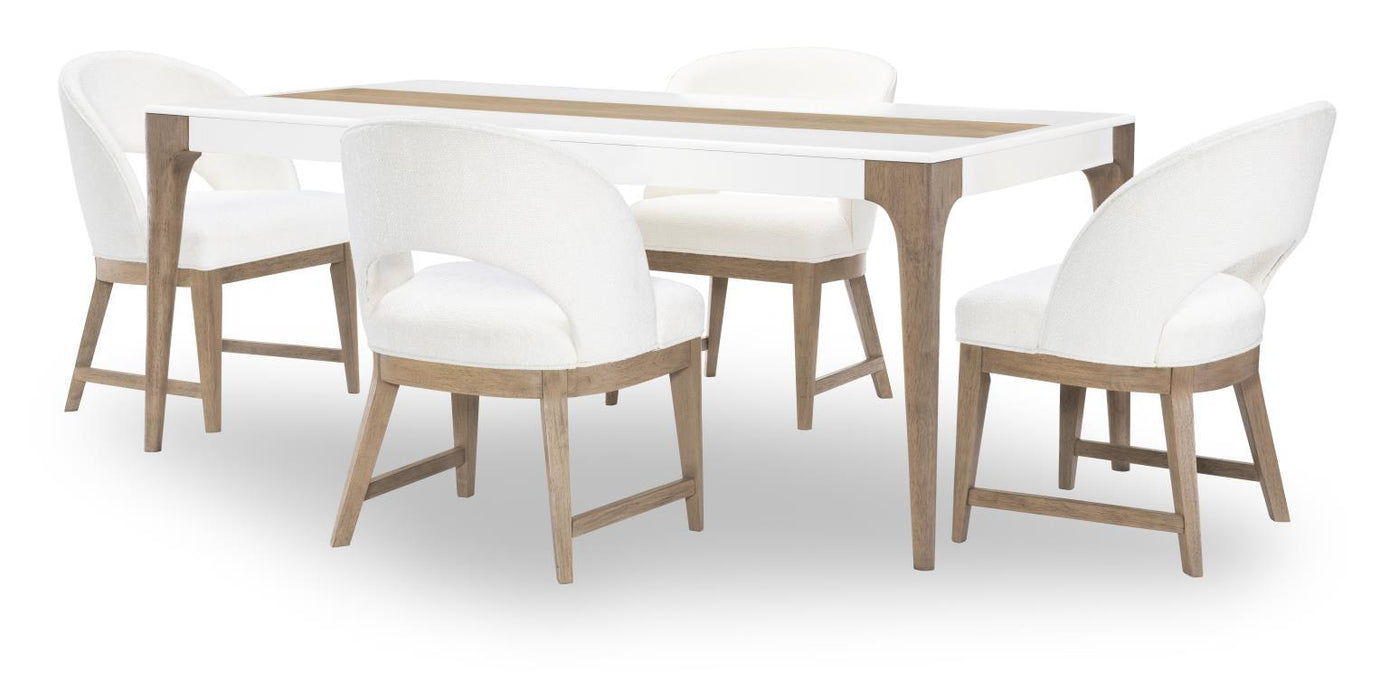 Melrose - Rectangular Dining Table - Cloud White And Desert Oak